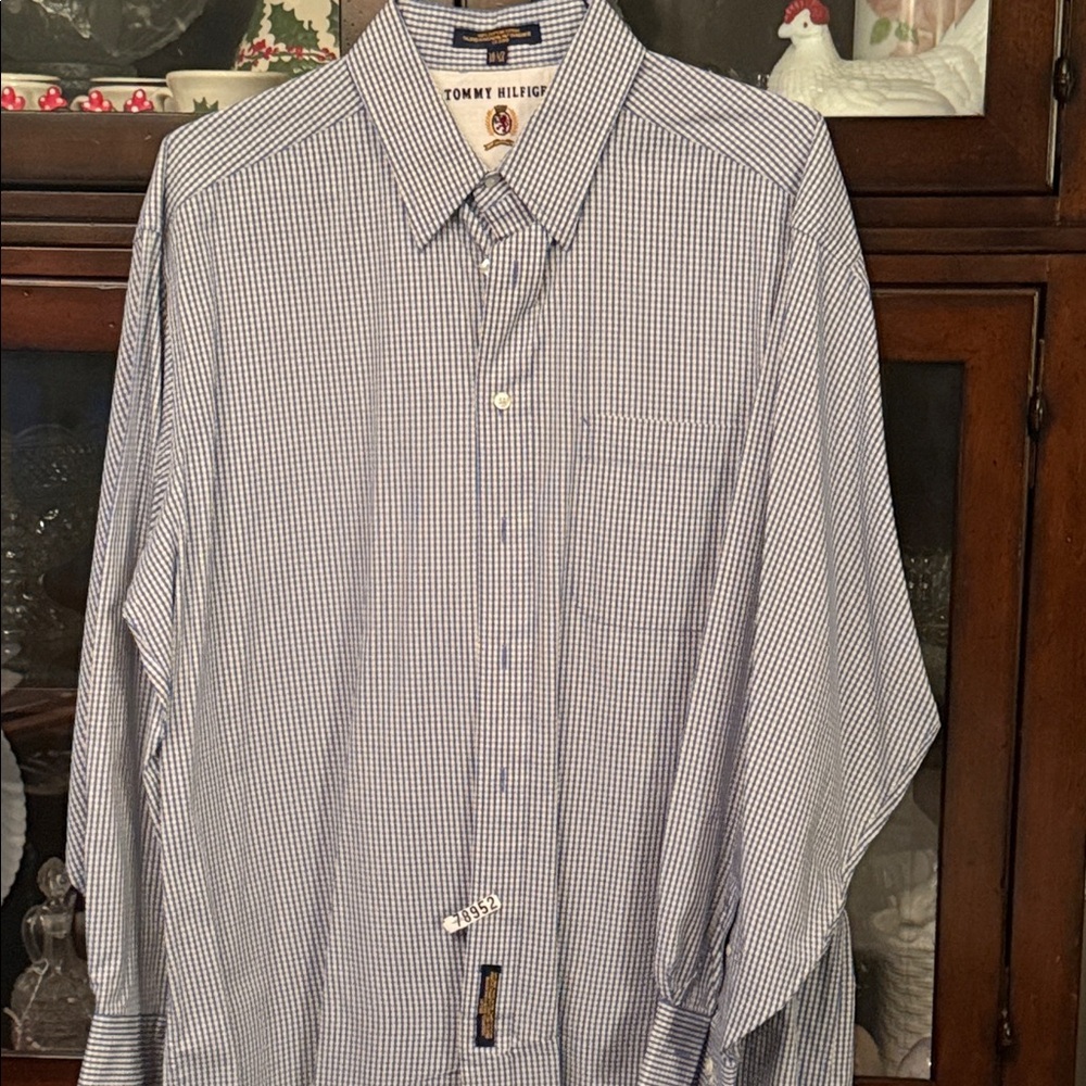 Tommy Hilfiger Men's Navy Plaid Shirt